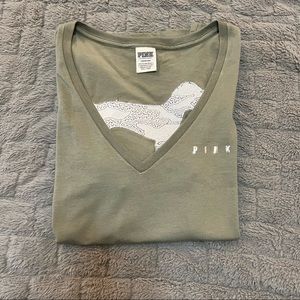 Victoria Secret Tee Size Large Green